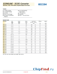 Datasheet RBB-0505S производства Recom