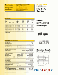 Datasheet RD-0515D производства Recom