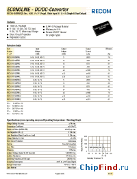 Datasheet REC10-XX15DRWL производства Recom