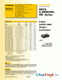 Datasheet REC5-123.3SRWH4 производства Recom