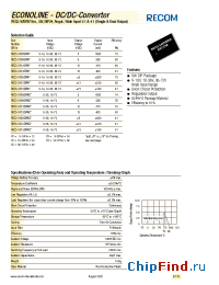 Datasheet REC5-4815DRW производства Recom