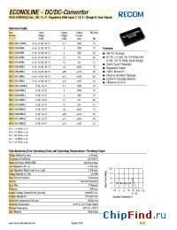 Datasheet REC5-4815DRWL производства Recom