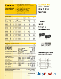 Datasheet RH-3.309D manufacturer Recom