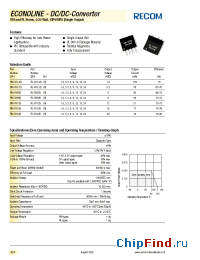 Datasheet RL-0505S manufacturer Recom