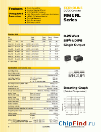 Datasheet RM-053.3S manufacturer Recom