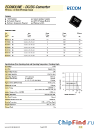Datasheet RN-XX3.3S manufacturer Recom