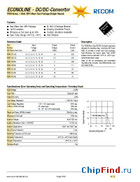 Datasheet ROM-XX09S manufacturer Recom
