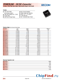 Datasheet RP03-1215DH manufacturer Recom