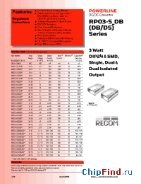 Datasheet RP03-2405DB производства Recom