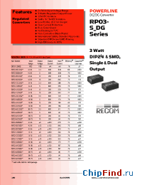 Datasheet RP03-2412SG производства Recom