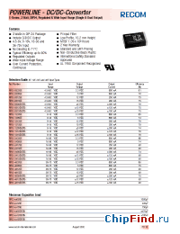 Datasheet RP03-4815DS manufacturer Recom
