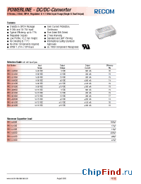 Datasheet RP03-xx15DD manufacturer Recom