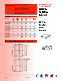 Datasheet RP15-2405SEW manufacturer Recom