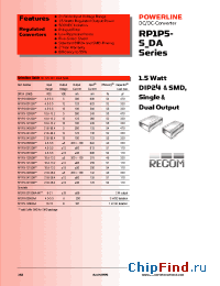Datasheet RP1P5-0515DA производства Recom