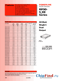 Datasheet RP30-1212SE manufacturer Recom