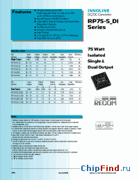 Datasheet RP75-482.5S manufacturer Recom