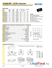 Datasheet RY-1215DCL manufacturer Recom