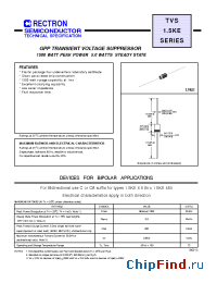 Datasheet 1.5KE350A-T manufacturer Rectron