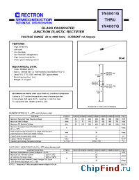 Datasheet 1N4006G-T manufacturer Rectron