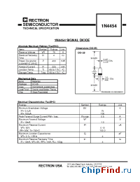 Datasheet 1N4454-T manufacturer Rectron