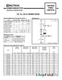Datasheet 1N4729A-T производства Rectron