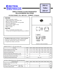 Datasheet DB106 производства Rectron