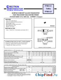 Datasheet FFM105-W производства Rectron