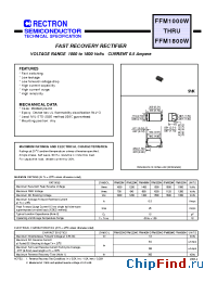 Datasheet FFM10W-W производства Rectron