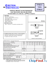 Datasheet FFM207-W производства Rectron