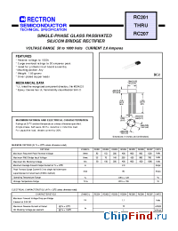 Datasheet RC205 производства Rectron