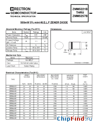 Datasheet ZMM5222B производства Rectron