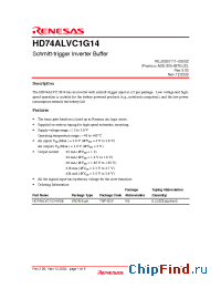 Datasheet HD74ALVC1G14VSE производства Renesas