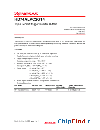 Datasheet HD74ALVC2G14 производства Renesas
