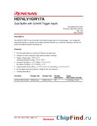 Datasheet HD74LV1GW17A производства Renesas