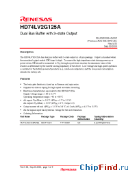 Datasheet HD74LV2G125AUSE производства Renesas