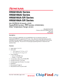 Datasheet HN58V66AI manufacturer Renesas