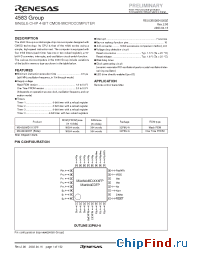 Datasheet M34583EDFP производства Renesas
