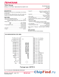 Datasheet M37534M4-XXXSP производства Renesas
