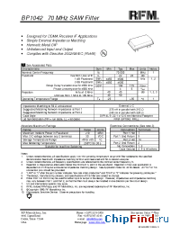 Datasheet BP1042A производства RF Monolithics