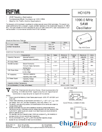 Datasheet HO1079 производства RF Monolithics