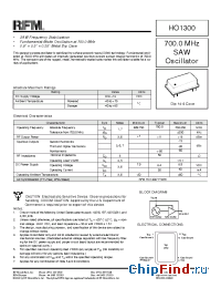 Datasheet HO1324 производства RF Monolithics