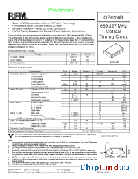 Datasheet op4008b производства RF Monolithics