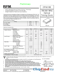 Datasheet OP4015B производства RF Monolithics