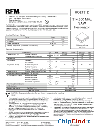 Datasheet RO2131D производства RF Monolithics