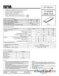 Datasheet SF1081A-1 производства RF Monolithics