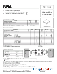 Datasheet SF1174D производства RF Monolithics