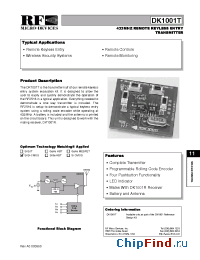Datasheet DK1001T производства RFMD