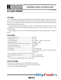 Datasheet R1122N181A-TL manufacturer RICOH