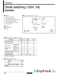 Datasheet 2SK2504 производства Rohm