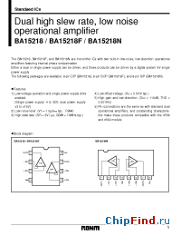 Datasheet BA15218N производства Rohm